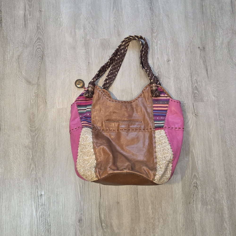 The Sak Vintage Multicolor Boho Chic Patchwork Shoulder Bag Large